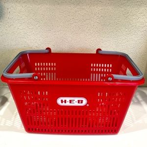 HEB Red Kids Shopping Hand Basket Toy  11” x8”x5.5”